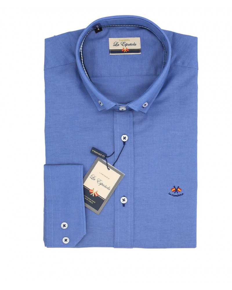 Camisa semientallada tejido oxford | La Española