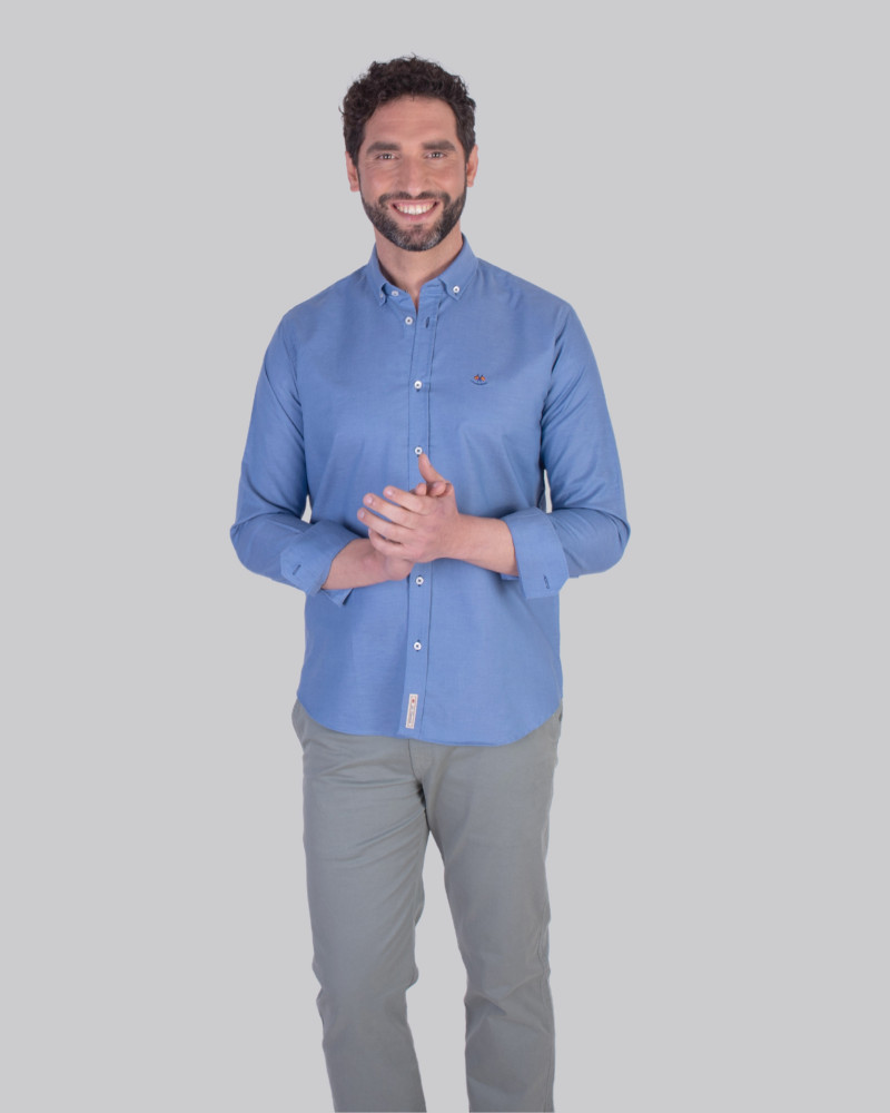 Camisa semientallada tejido oxford | La Española