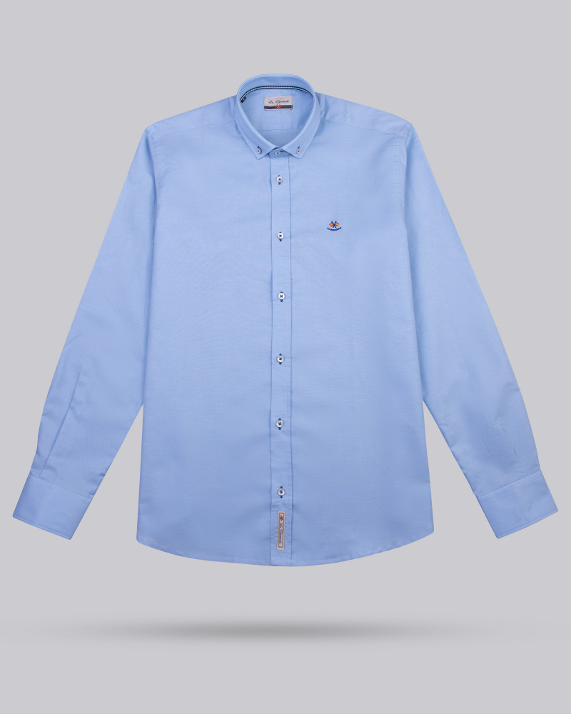 Camisa semientallada tejido oxford | La Española