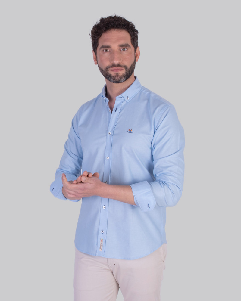Camisa semientallada tejido oxford | La Española