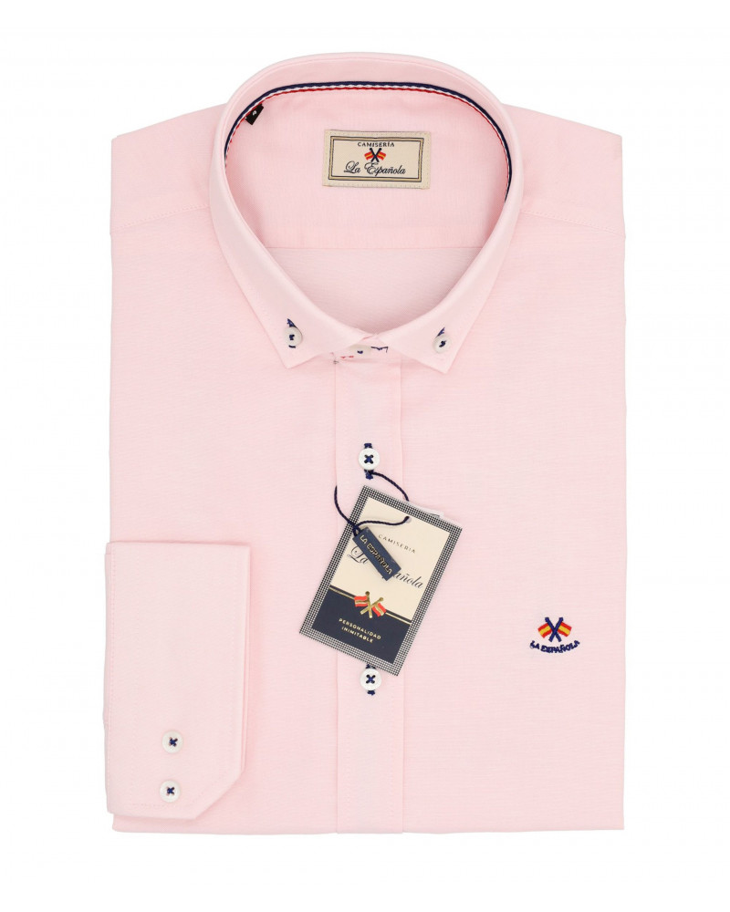 Camisa semientallada tejido oxford | La Española