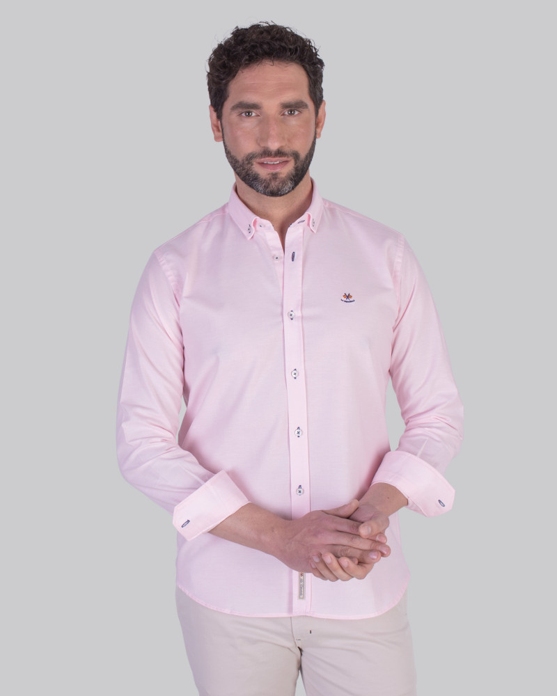 Camisa semientallada tejido oxford | La Española