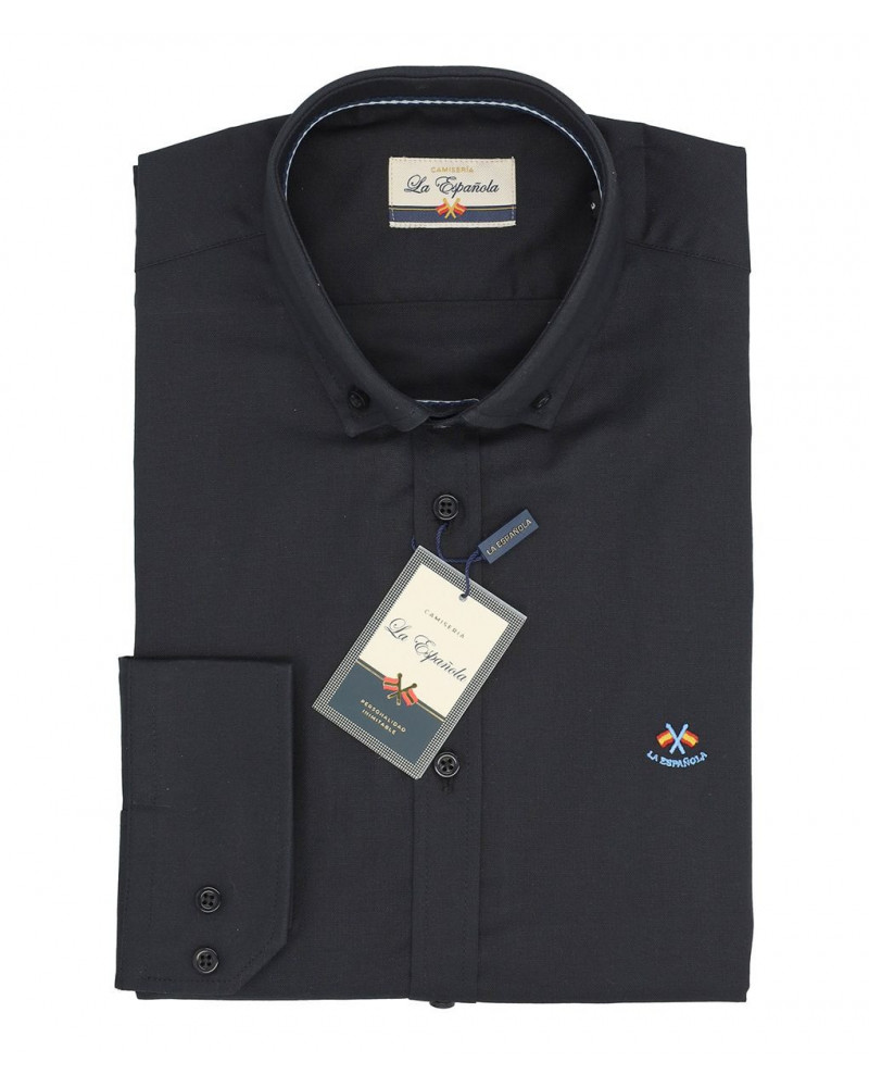 Camisa semientallada tejido oxford | La Española