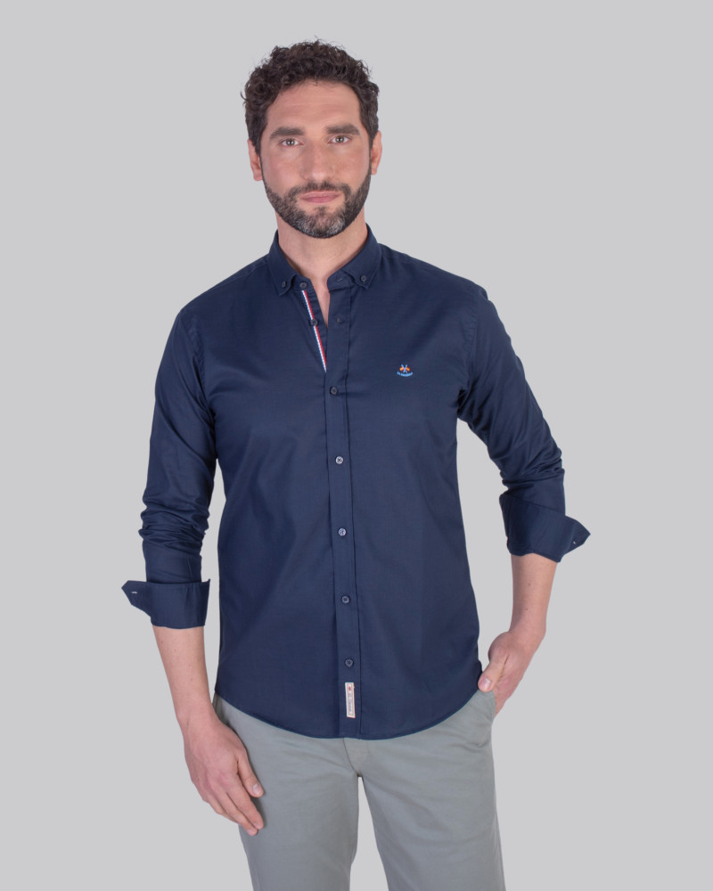 Camisa semientallada tejido oxford | La Española