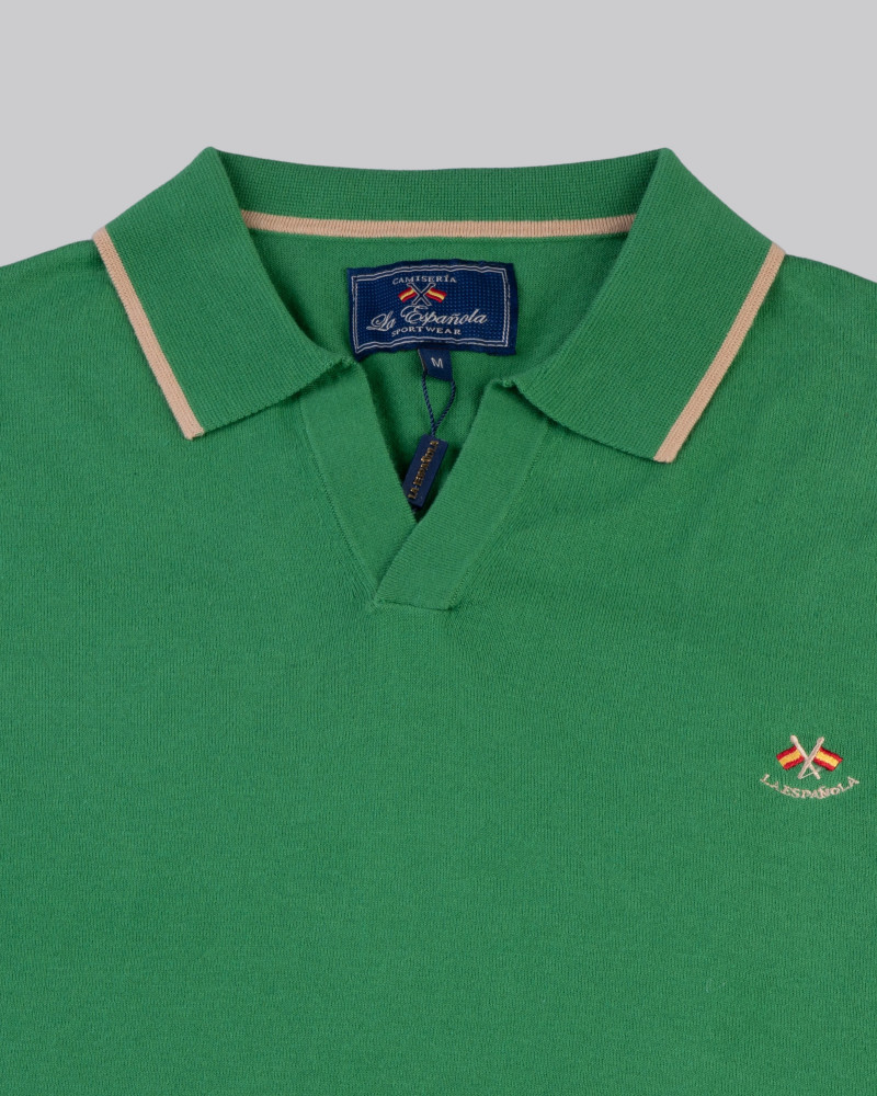 Polo algodón básico cuello en V | La Española
