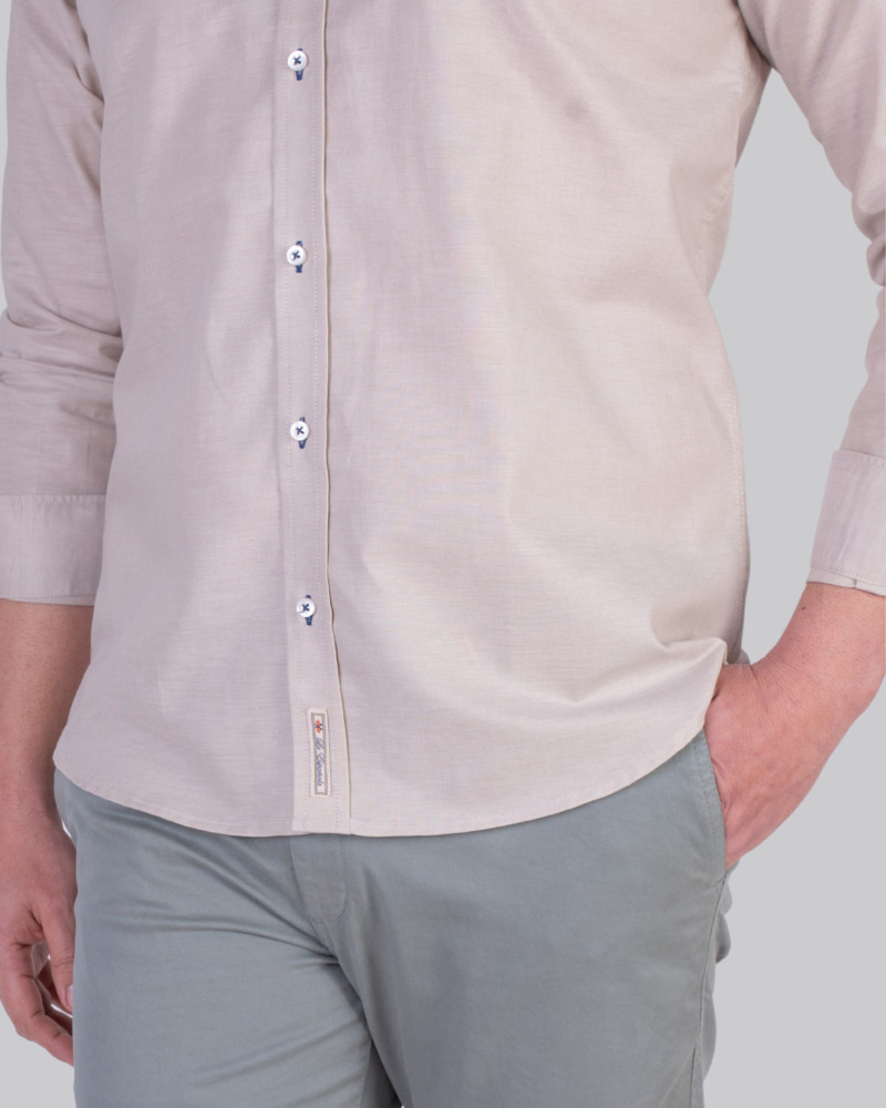 Camisa semientallada tejido oxford | La Española