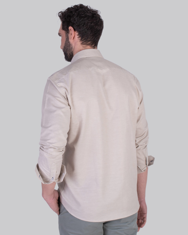 Camisa semientallada tejido oxford | La Española