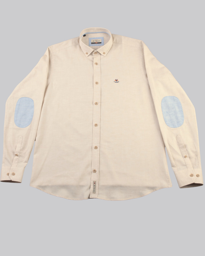 copy of CAMISA ALGODON -LINO CUELLO BOTON CODERA