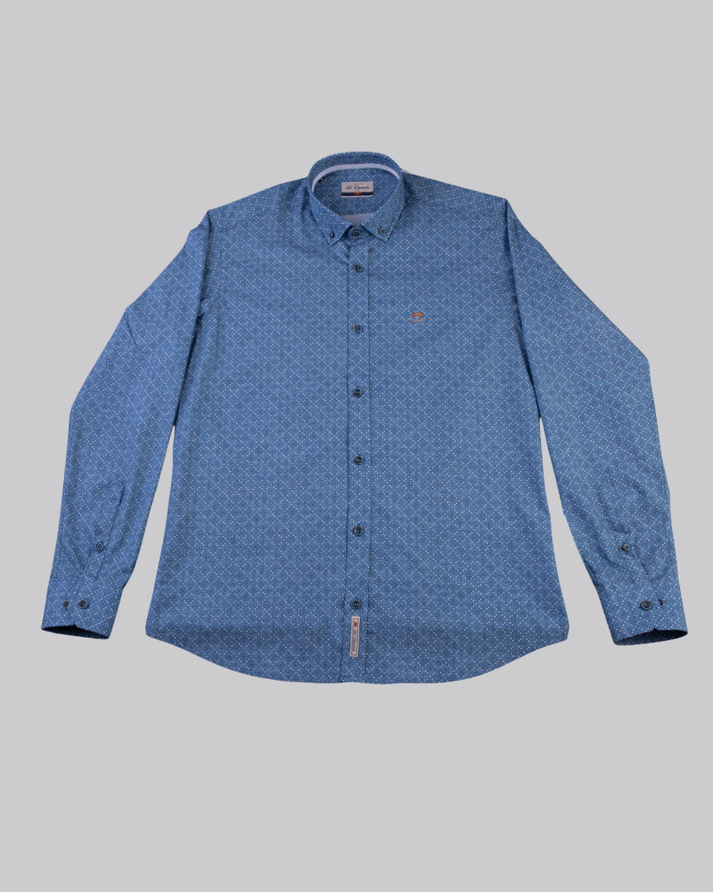 Camisa algodón estampada cuello botón | La Española