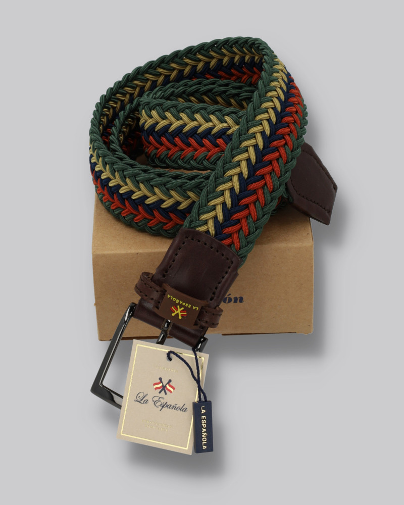 Cinturón elástico trenzado multicolor | La Española