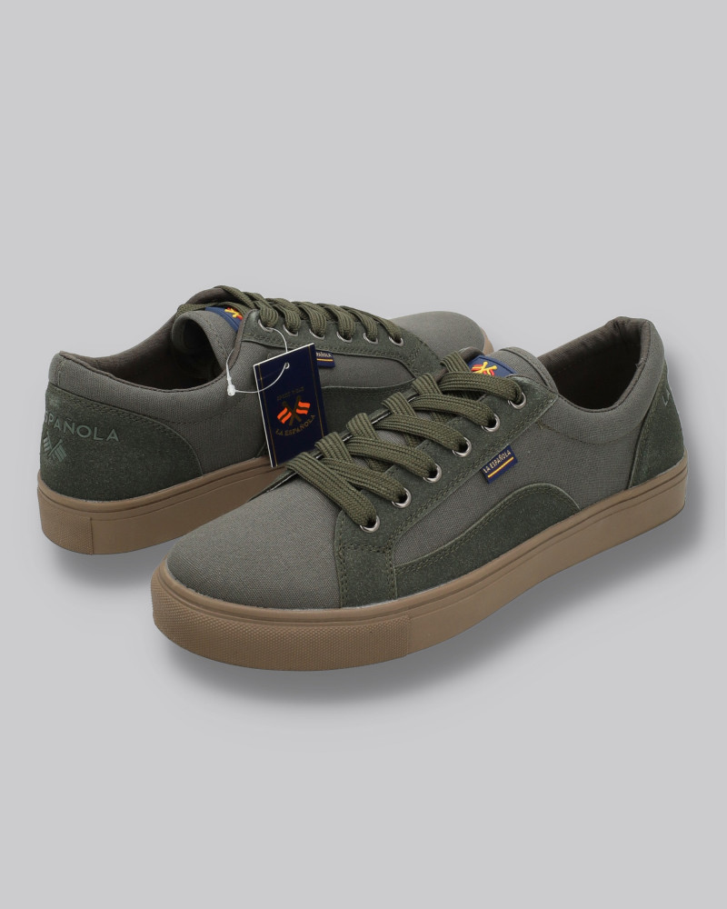 Zapato lona con cordones y suela goma | La española