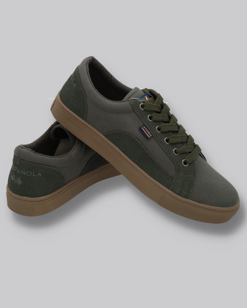 Zapato lona con cordones y suela goma | La española