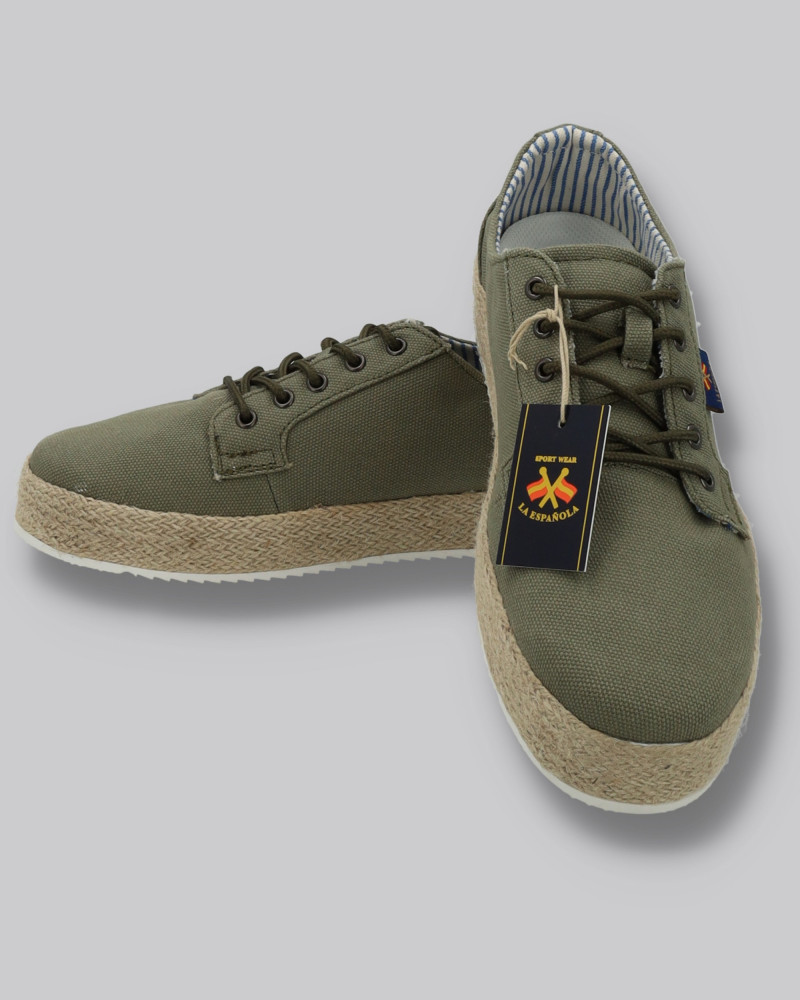 copy of copy of copy of Zapato lona con cordones y suela goma