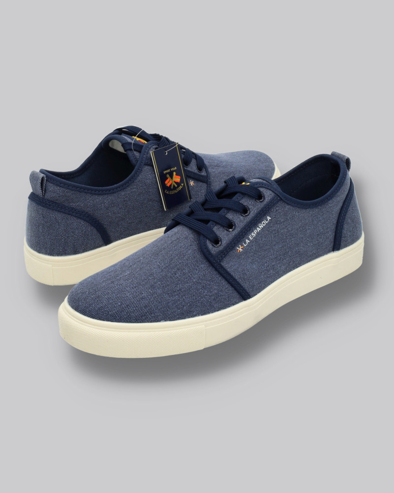 Zapato lona con cordones y suela goma | La española