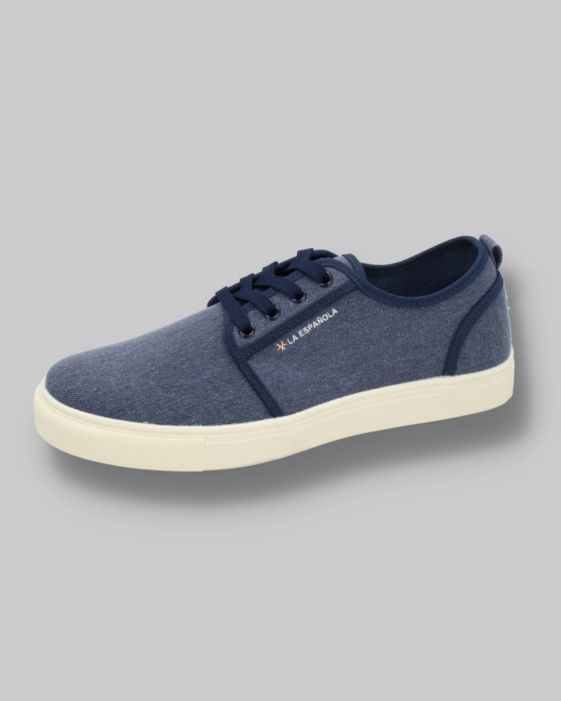 copy of copy of copy of Zapato lona con cordones y suela goma