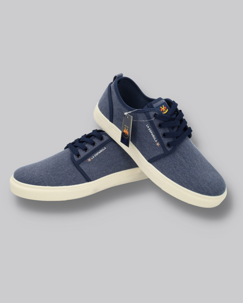 Zapato lona con cordones y suela goma | La española