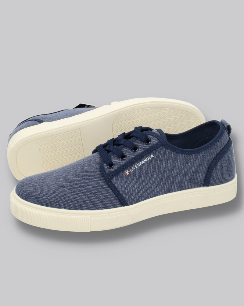 Zapato lona con cordones y suela goma | La española