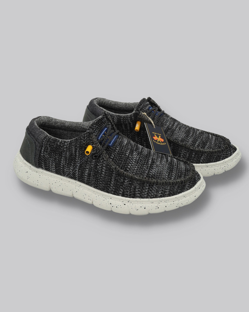 Zapato lona con cordones y suela goma | La española