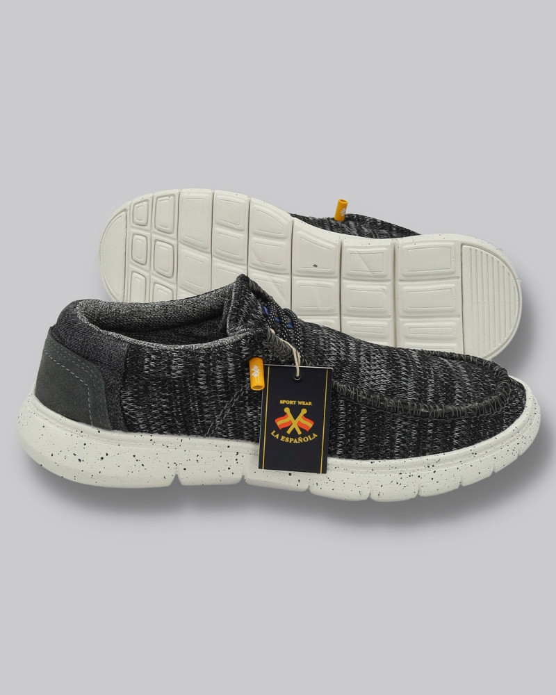 Zapato lona con cordones y suela goma | La española