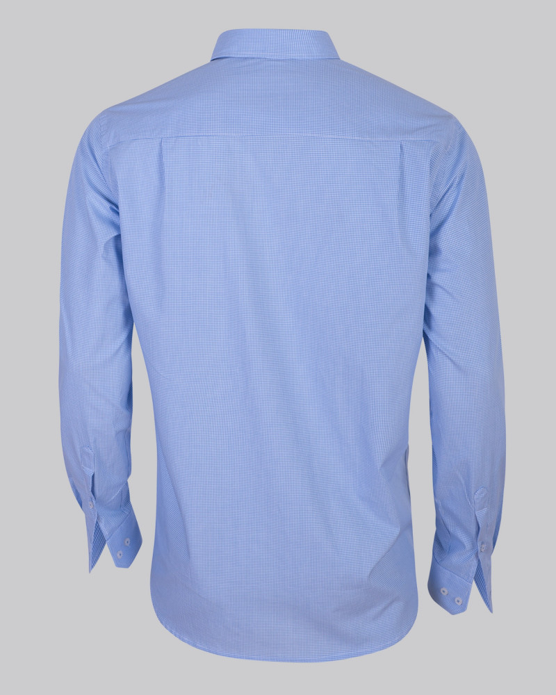 Camisa regular micro-cuadro con bolsillo | Camisería La Española