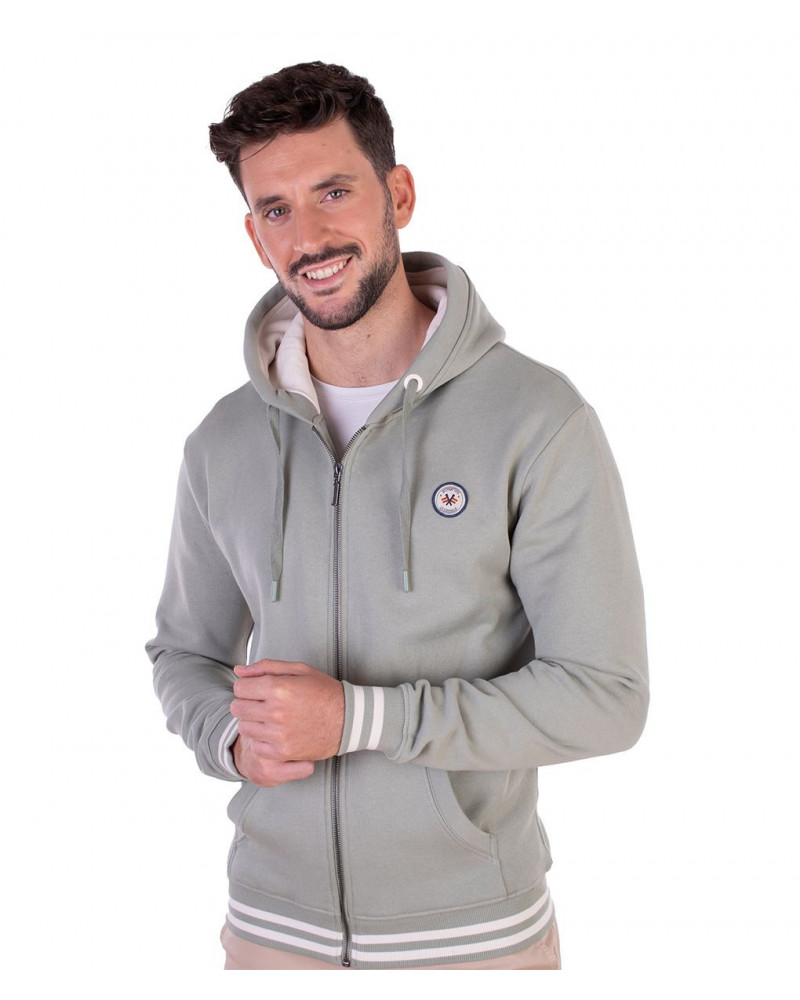copy of Sudadera con capucha cremallera azul marino