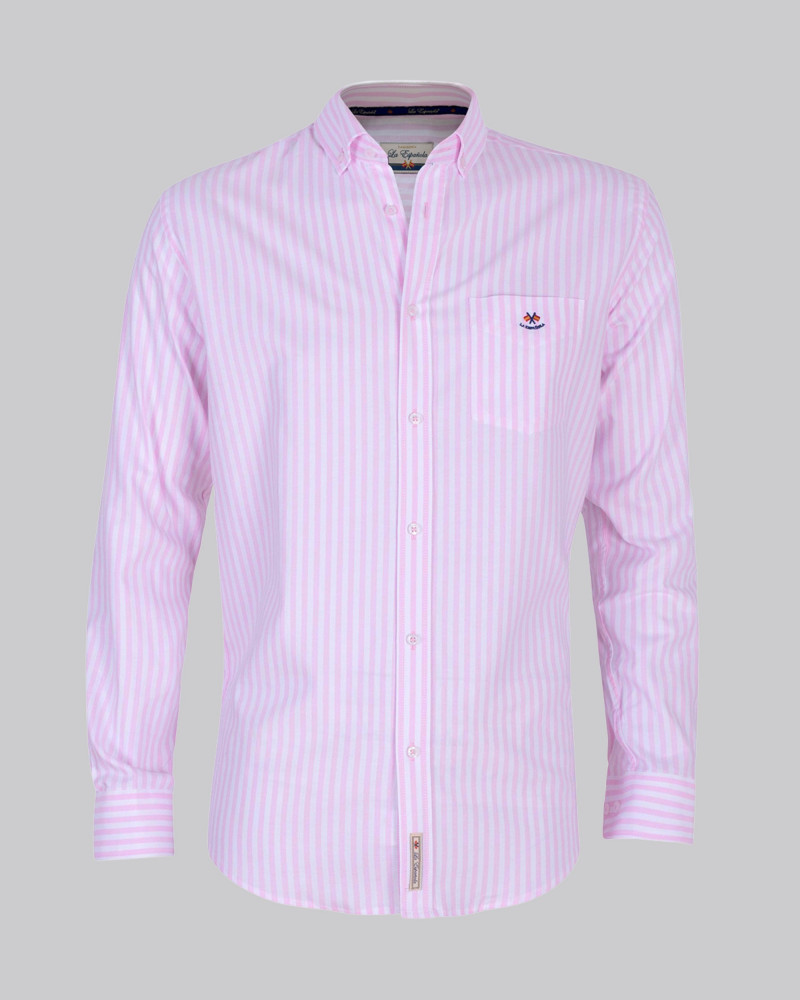 Camisa regular tejido Oxford con bolsillo | Camisería La Española