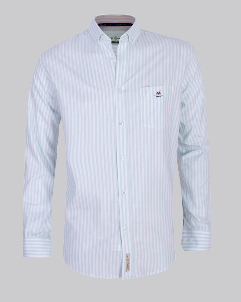 Camisa regular tejido Oxford con bolsillo | Camisería La Española
