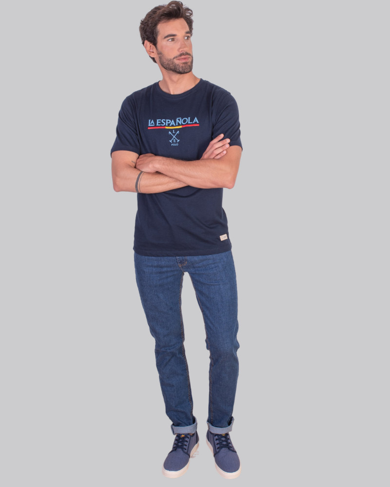 Camiseta manga corta con estampada pecho | La Española