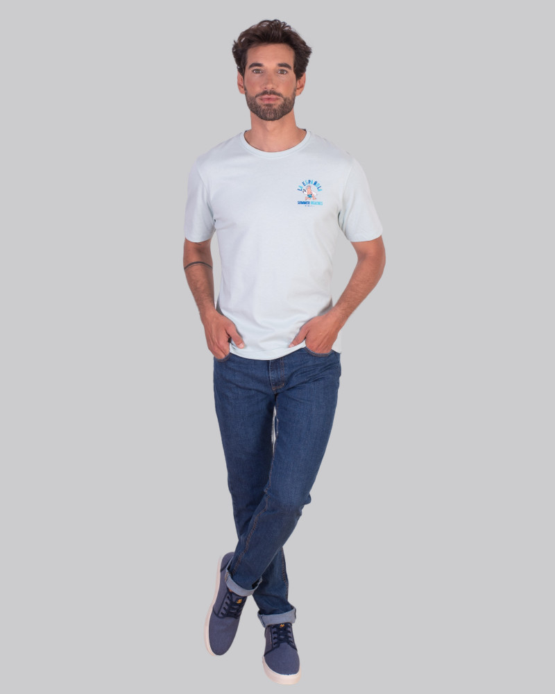 Camiseta manga corta estampado pecho y espalda | La Española