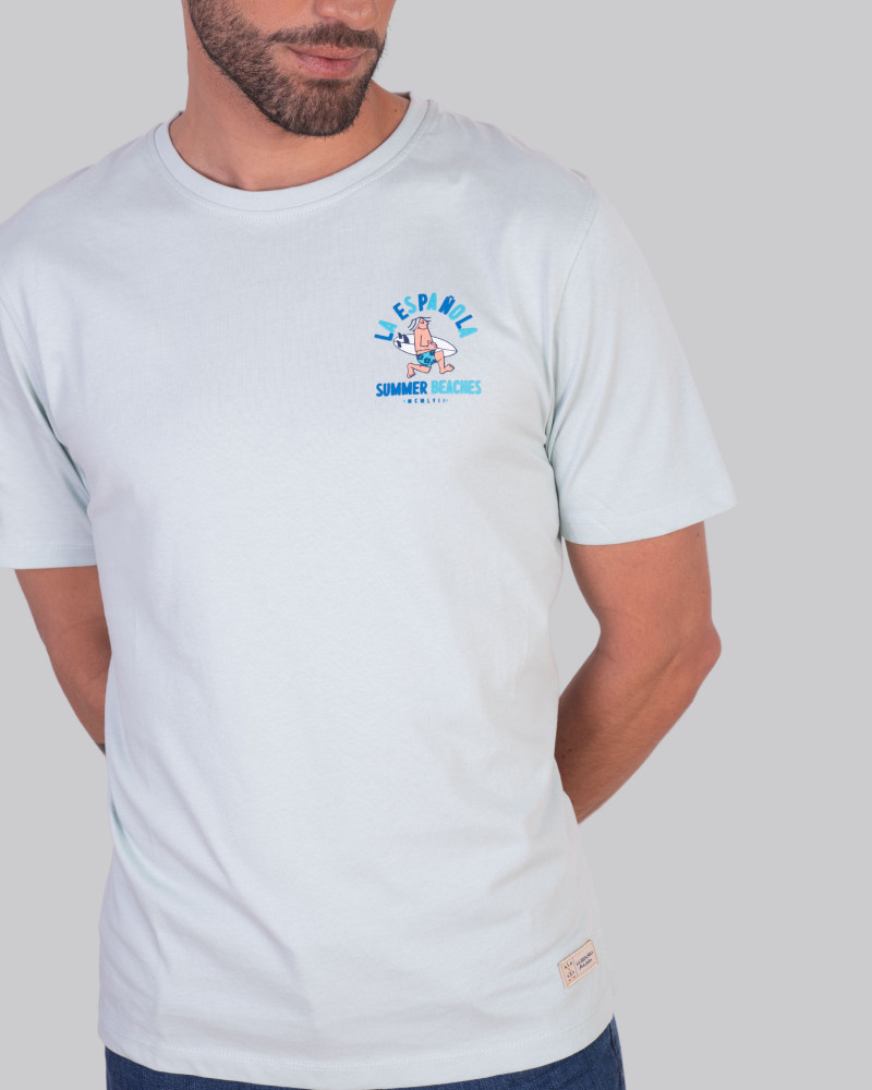Camiseta manga corta estampado pecho y espalda | La Española