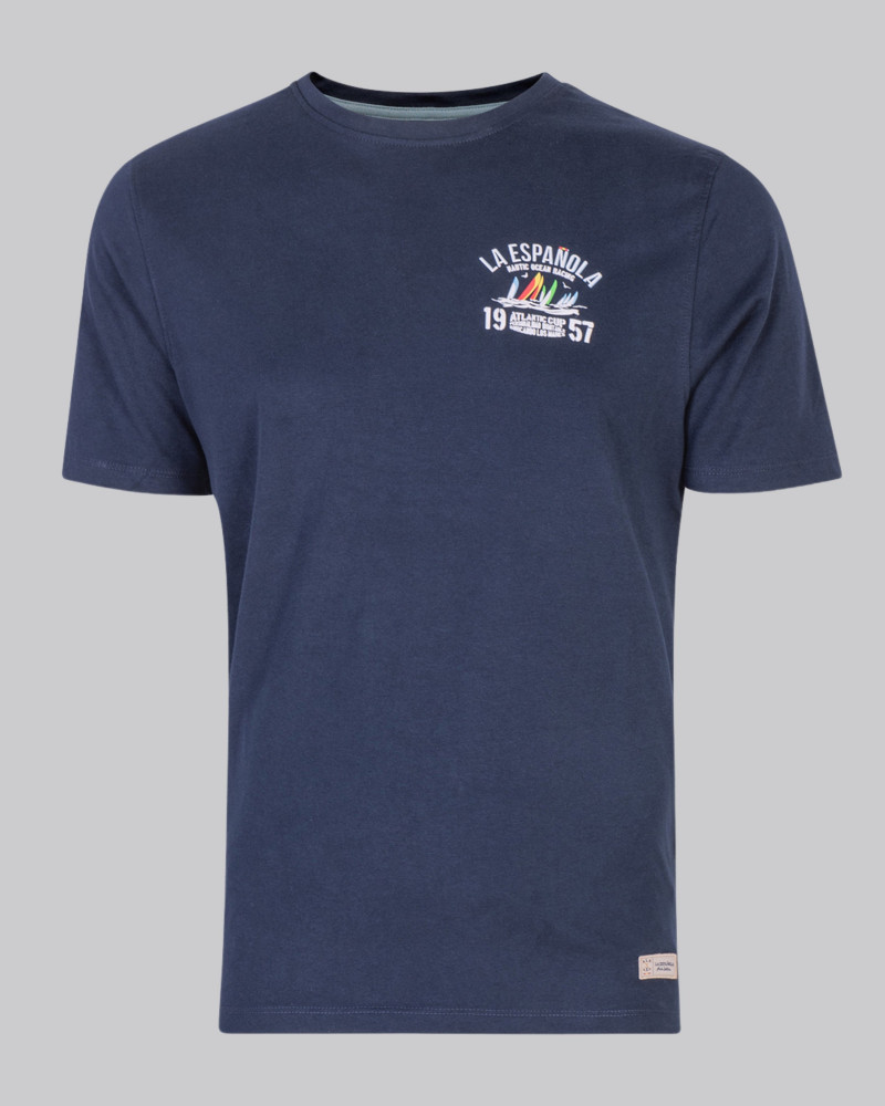 Camiseta manga corta estampado pecho y espalda | La Española