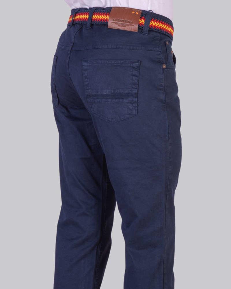 Pantalón 5 bolsillos sarga tintado para hombre | La Española