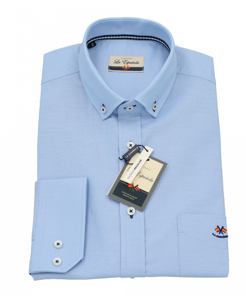Camisa tejido oxford con bolsillo | La Española