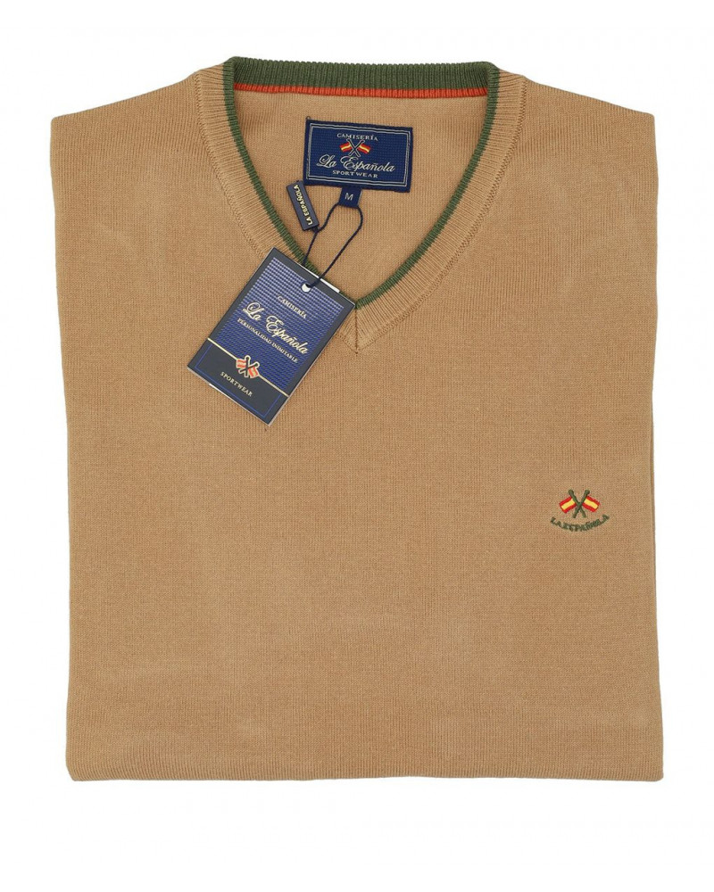 Suéter cuello pico para hombre  | La Española