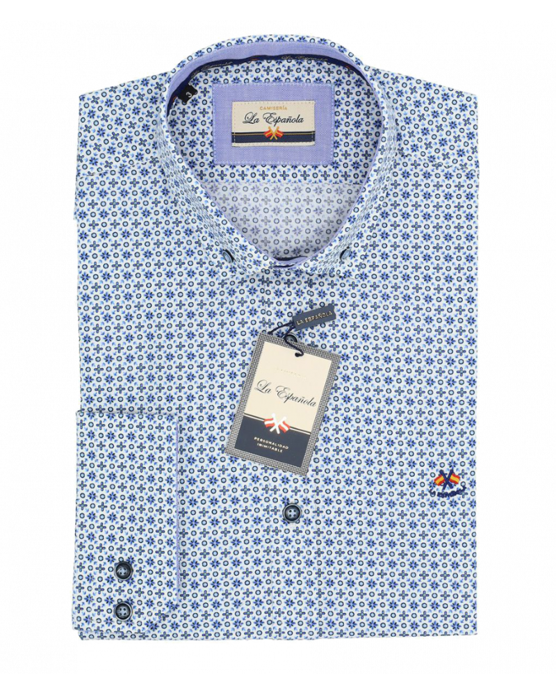 Camisa algodón microestampada hombre | La Española