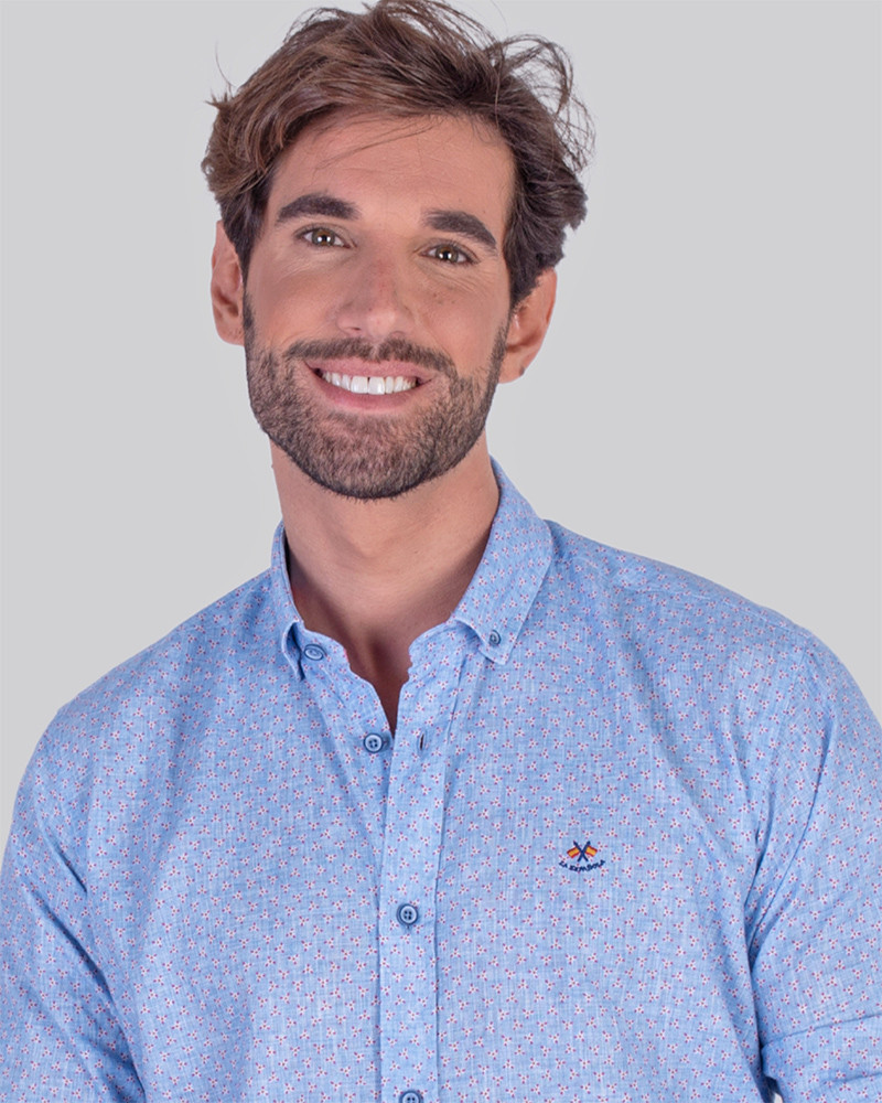 Camisa algodón estampado cuello y botón | La Española
