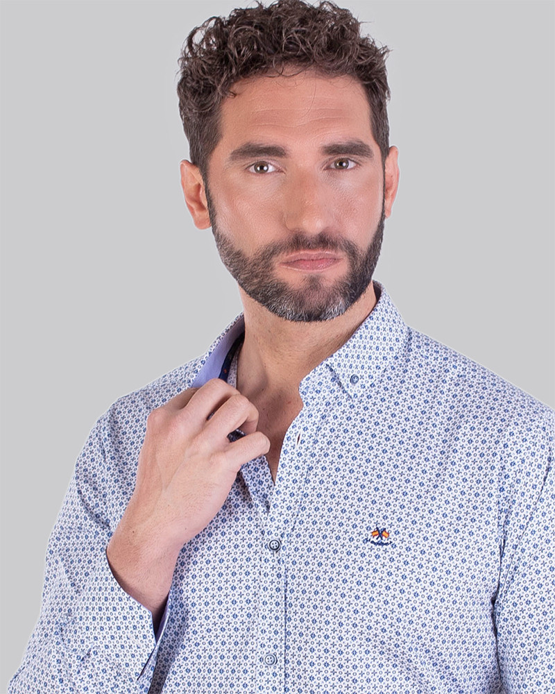Camisa algodón microestampada hombre | La Española