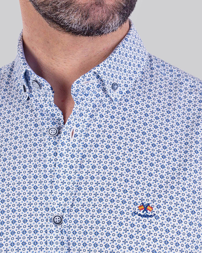Camisa algodón microestampada hombre | La Española