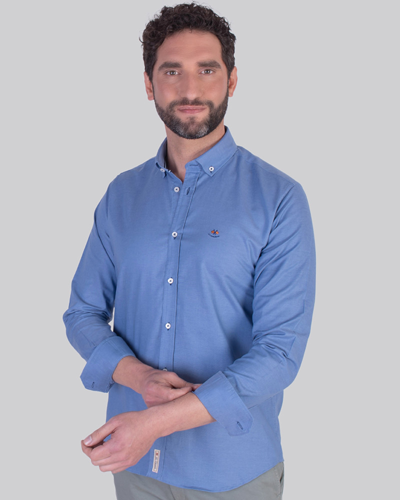Camisa semientallada tejido oxford | La Española
