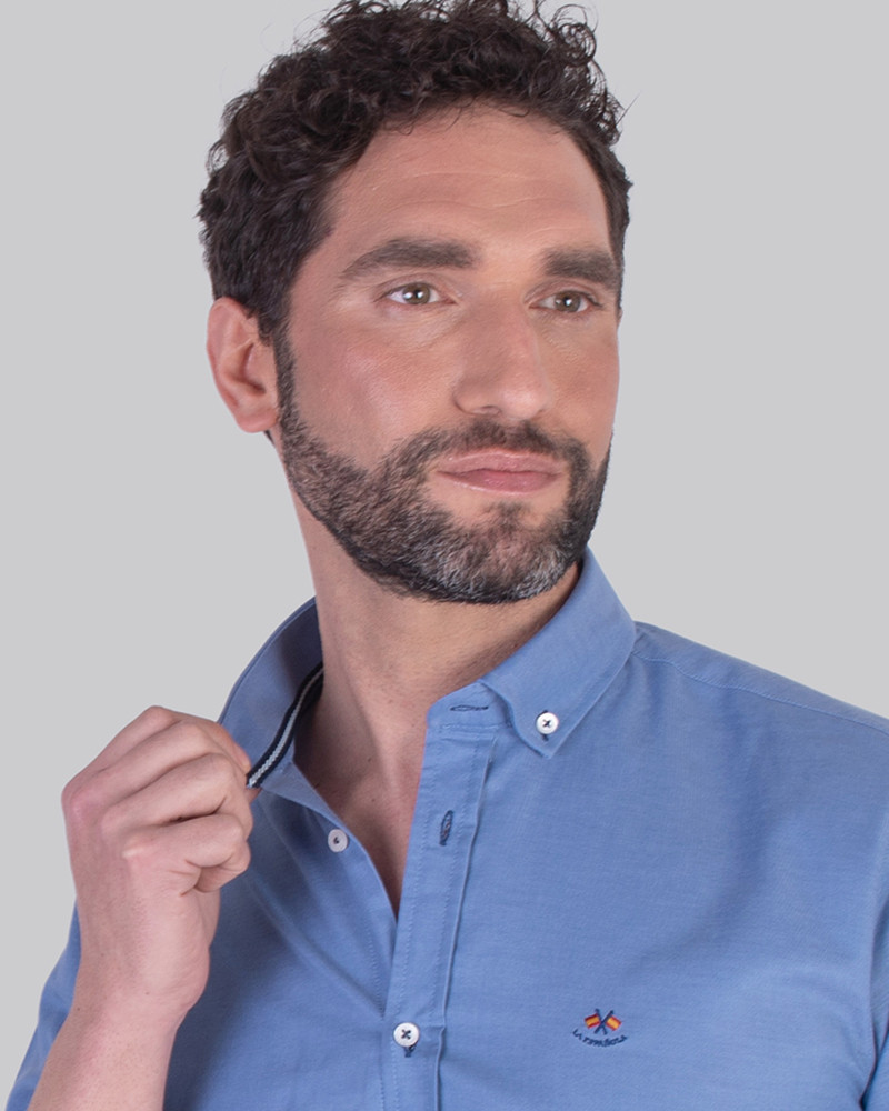 Camisa semientallada tejido oxford | La Española