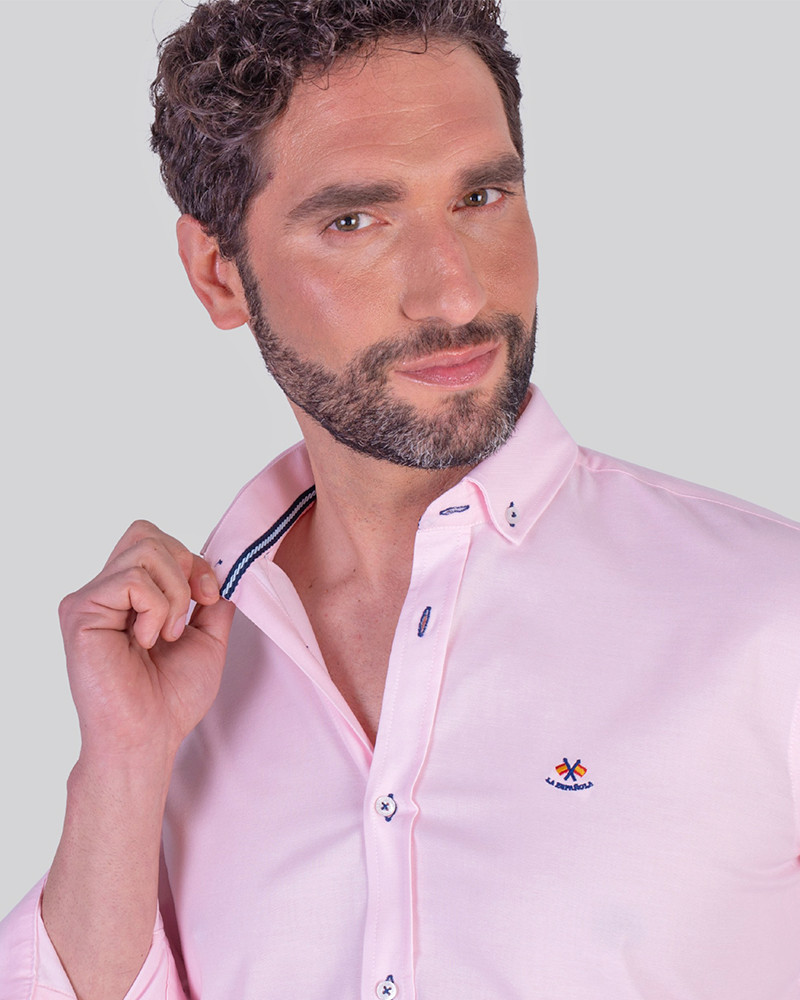 Camisa semientallada tejido oxford | La Española