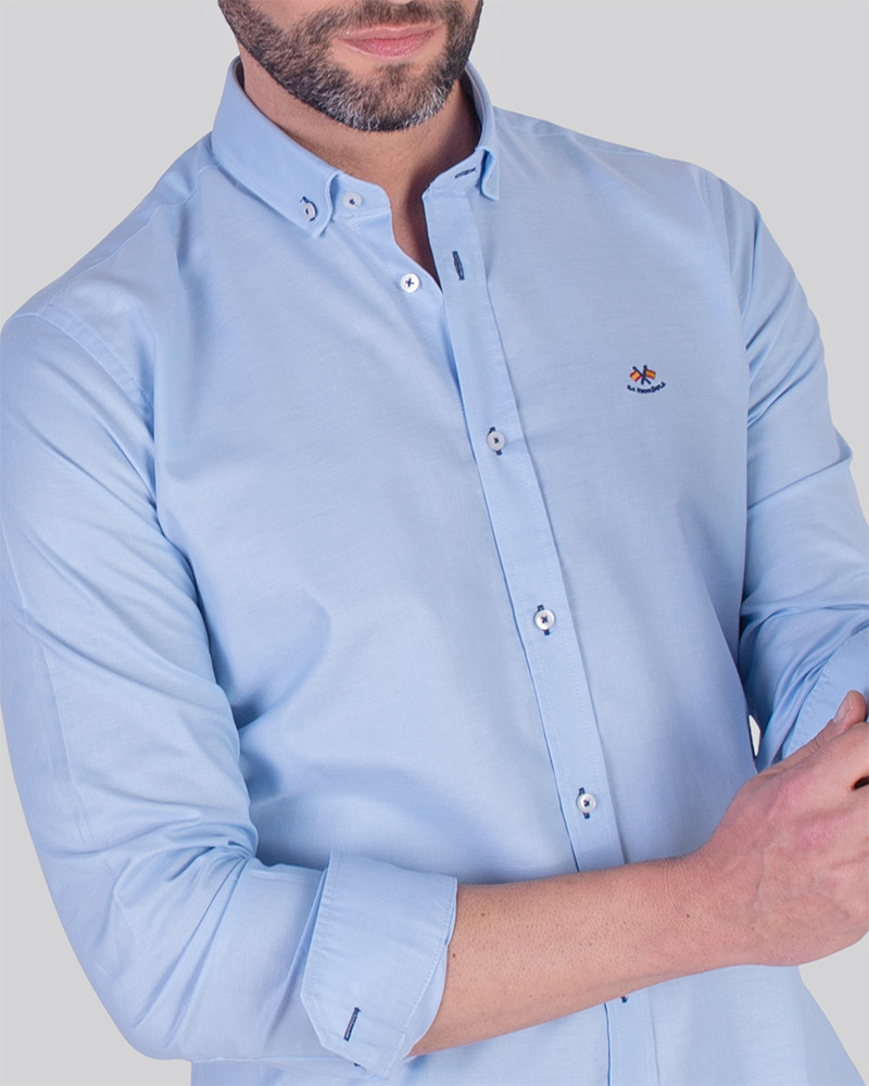 Camisa semientallada tejido oxford | La Española