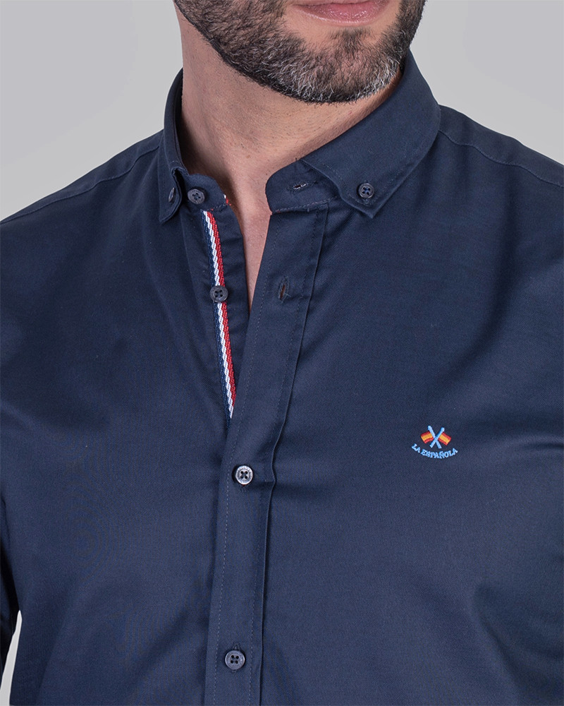 Camisa semientallada tejido oxford | La Española