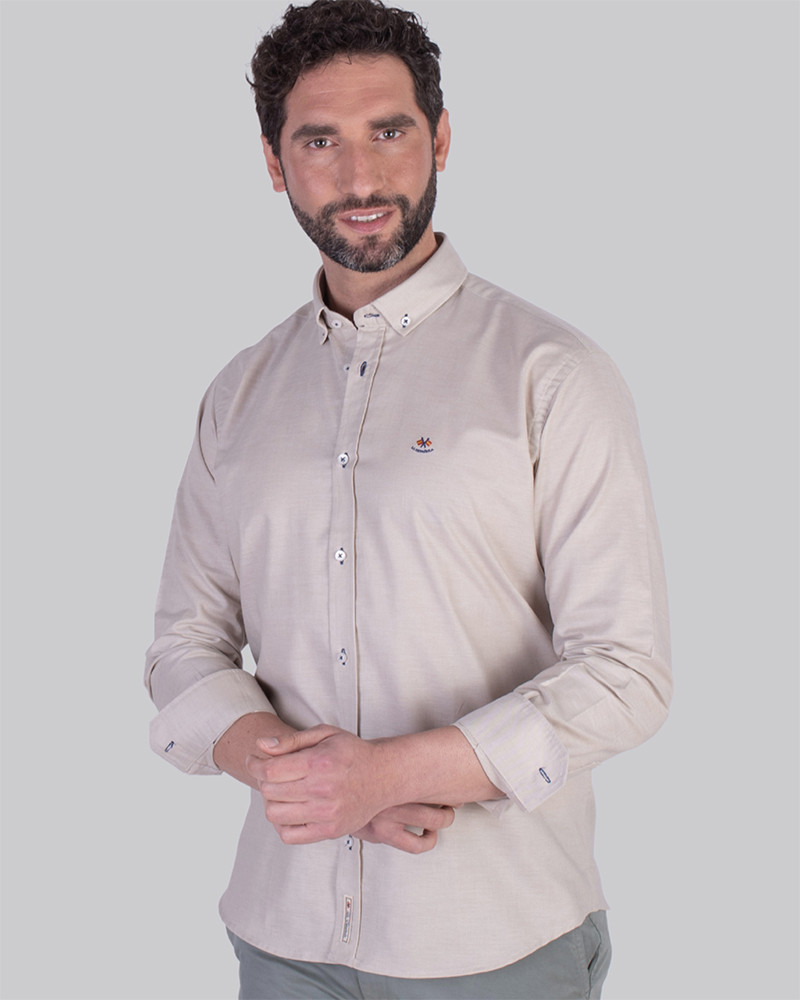Camisa semientallada tejido oxford | La Española