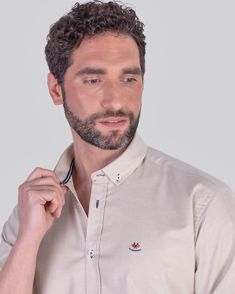 Camisa semientallada tejido oxford | La Española
