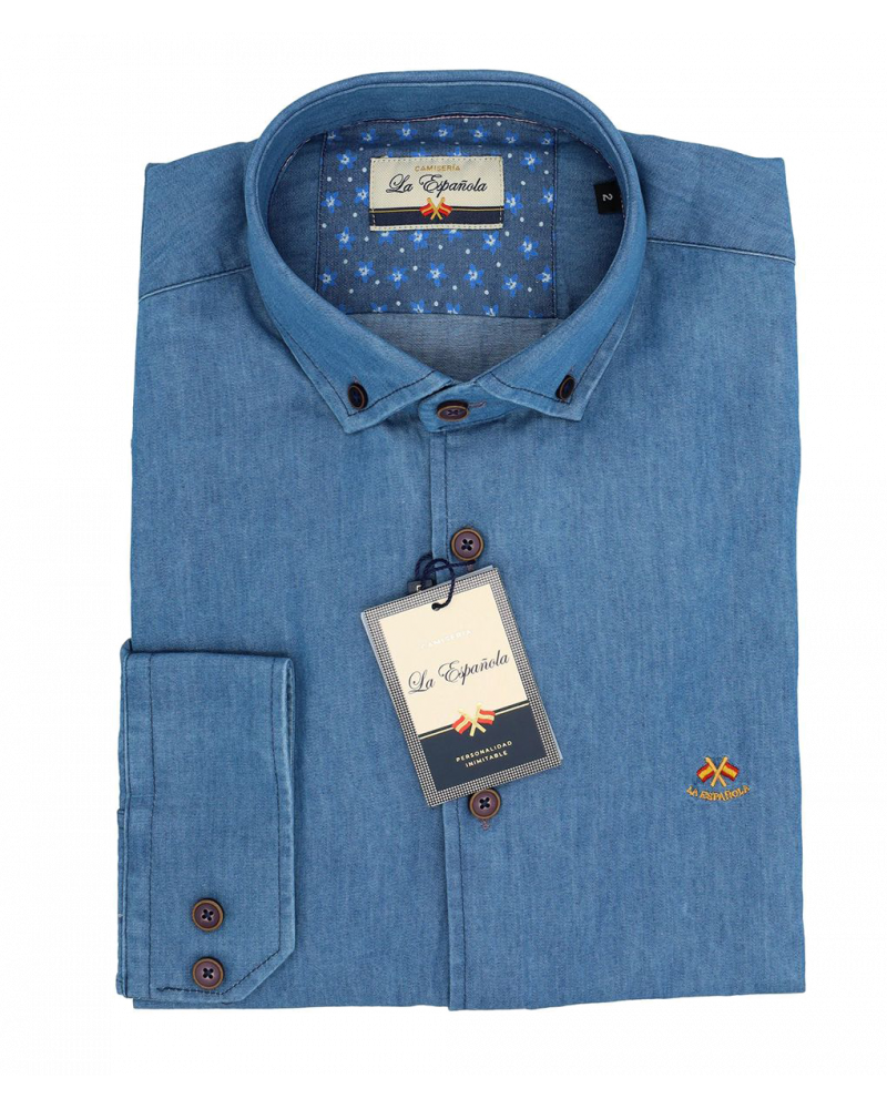 Serie 55824 Camisa vaquera cuello boton