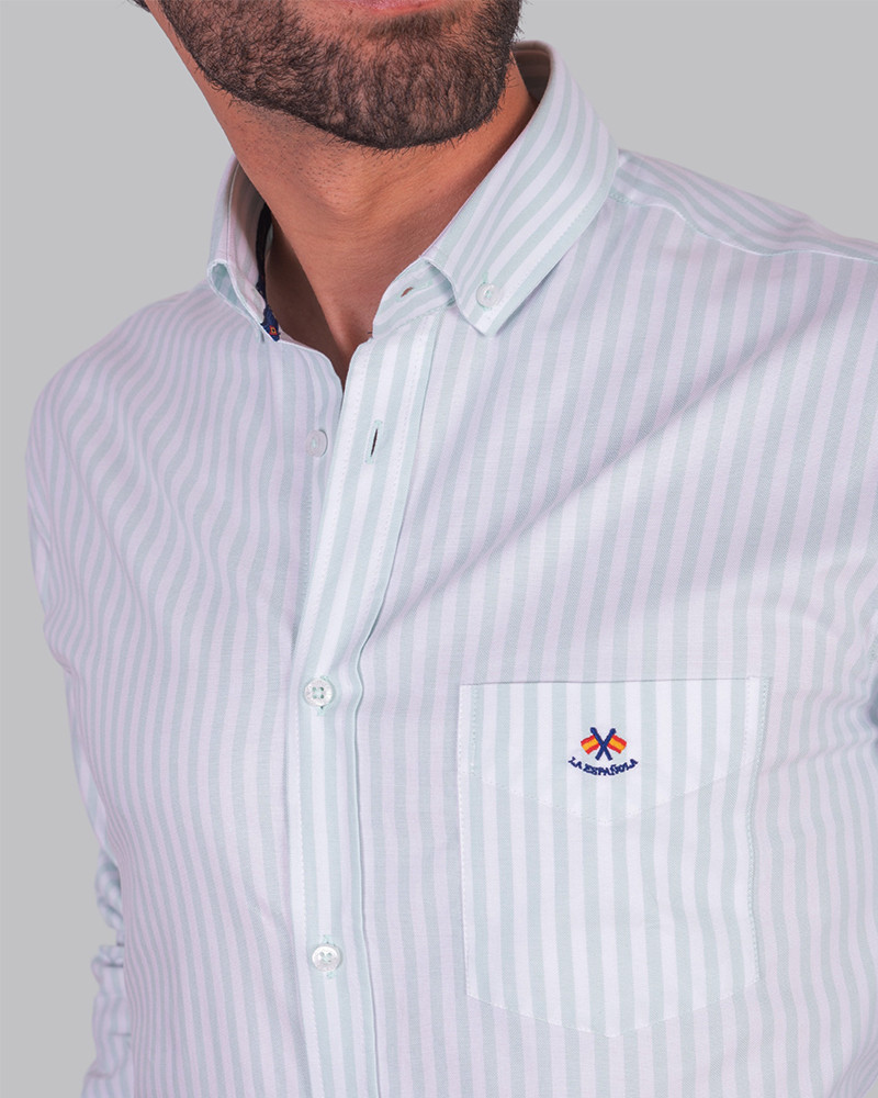 Camisa regular tejido Oxford con bolsillo | Camisería La Española