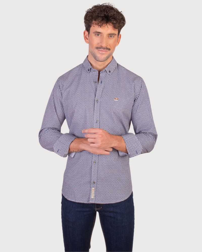 Camisa tejido oxford con bolsillo y logo bordado | La Española