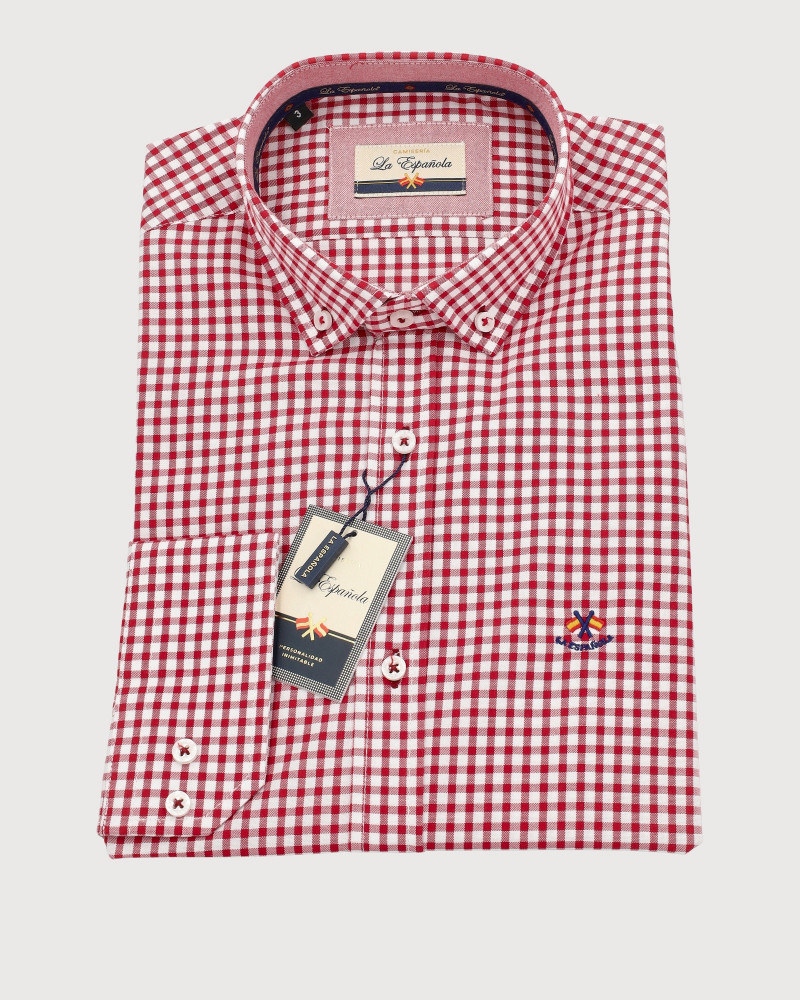 copy of copy of copy of copy of copy of copy of copy of Camisa algodón-lino rayas con cuello botón