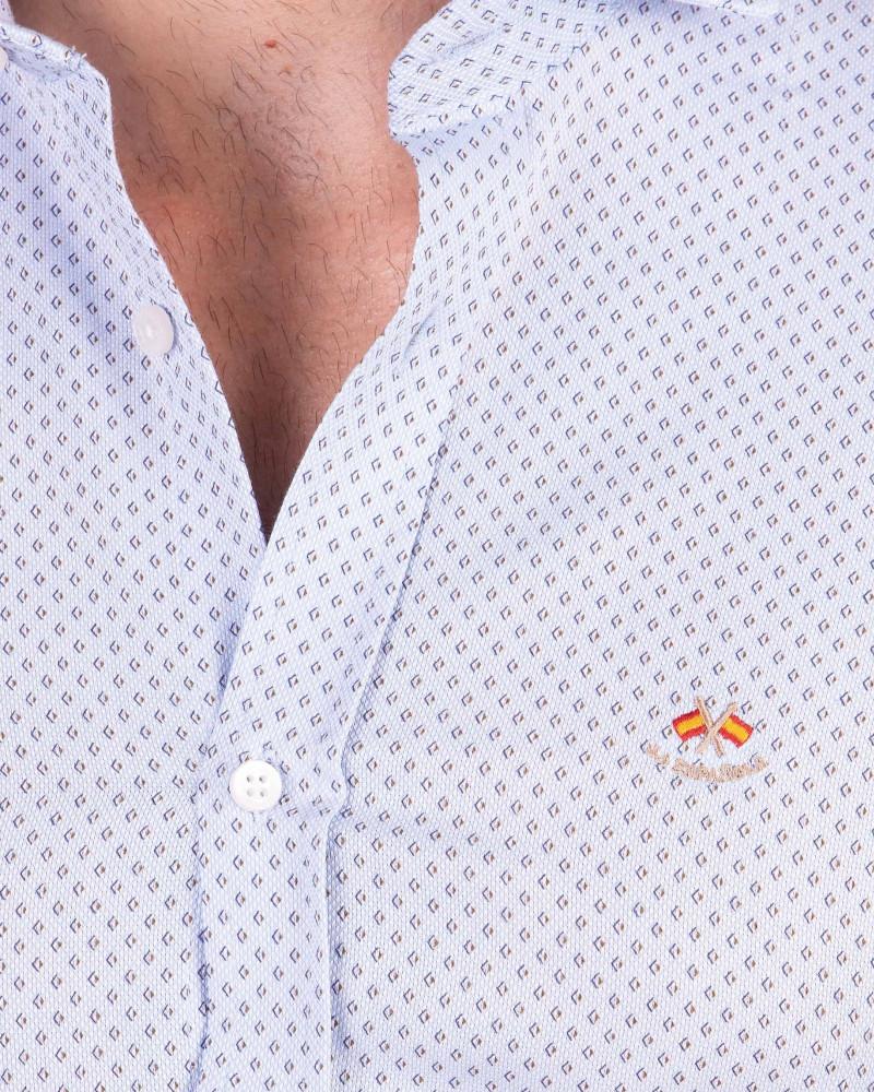 Camisa tejido oxford con bolsillo y logo bordado | La Española